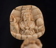 "THE GOOD PASTOR" Goanese carved ivory statue, circa 1650, 23cm high PROVENANCE: Private collection Melbourne, Blaine Collection, Hobart (1981), Spode Collection, Hobart (1952-1981), deaccessioned by the National Archaeological Museum, Naples, Italy. - 9