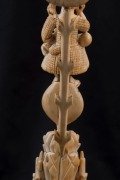 "THE GOOD PASTOR" Goanese carved ivory statue, circa 1650, 23cm high PROVENANCE: Private collection Melbourne, Blaine Collection, Hobart (1981), Spode Collection, Hobart (1952-1981), deaccessioned by the National Archaeological Museum, Naples, Italy. - 12