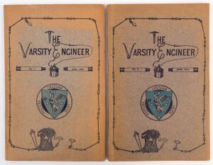 "The Varsity Engineer": Issue No.1 (Aug, 1910) and Issue No.5 (June 1912) 47pp & 36pp softbound respectively, the first edition with tribute to William Charles Kernot, first Professor of Engineering at Melbourne University, and few plates including 'Our U