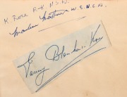 AUTOGRAPH BOOK: with signatures of athletes competing in 1948, 1952 & 1956 Olympics including large crisp SHIRLEY STRICKLAND autograph (Australia, Golds 1952 80m Hurdles, 1956 80m Hurdles & 1956 4x100m), MARJORIE JACKSON (Australia, Golds 1952 100m & 200m - 2