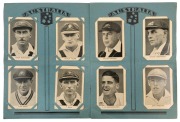 AMALGAMATED PRESS LTD: 1932 "Australian & English Cricket Stars" complete set [32] loosely inserted into special "'Triumph' and 'Champion' Test Match Souvenir Album" showing details of the forthcoming season, including the Ashes ('Bodyline') series; album - 3