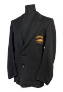 RICHMOND: c.1953 black blazer believed to have been presented to retiring club doctor Dr Arthur Hargrave, attractive embroidered 'RICHMOND F.C./ 'THE TIGERS'/VICTORIA' patch on breast pocket; some damage to lining, very good condition overall.