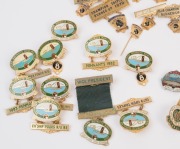 BOWLS - PAPUA NEW GUINEA: 1960s-1980s  accumulation including Port Moresby/Boroko Life Member badge in 9k gold engraved "Egner Olsen/1968" on reverse; many badges are enamelled with various clubs represented including Air Niugini Bowling Club, Igam Bowlin - 3