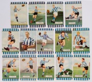 COLES 1954-55 - NORTH MELBOURNE: group of cards comprising 1954 Series 1 (5) 1954 Series 2 (5) and 1955 Series 3 (4); corner mount impressions, latter series cards with blemishes, overall fair to VG. (14).