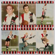 COLES 1954-55 - ST KILDA: group of cards comprising 1954 Series 1 (4) and 1954 Series 2 (2) ; corner mount impressions, overall G/VG. (6).