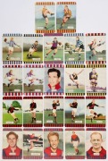 COLES 1954-55 Series - selection of cards, mostly 1st or 2nd series, comprising Collingwood (1), Essendon (5, one faults), Fitzroy (1), Footscray (3), Geelong (1), Hawthorn (2), Melbourne (5), North Melbourne (1), Richmond (2) & St Kilda (1); corner mou