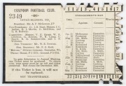 ESSENDON: 1928 Member's Season Ticket, with Fixture List & holes punched for each game attended. Good condition. - 2