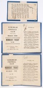 NUMURKAH F.C. (Goulburn Valley Football Association 1888-1930): 1928 & 1929 Member's Season Tickets, plus a 1929 Lady's Ticket each, with Fixture List; G/VG condition. (3) - 2