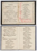 WARANGA NORTH EAST FOOTBALL ASSOCIATION: 1929 Member's Season tickets for Euroa FC and for Kilmore FC, both with fixture lists, G/VG condition. (2) - 2