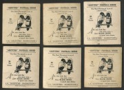 1929 GRIFFITHS 'BLACK CROWS' SERIES - FITZROY: six cards [6/210] comprising Arthur Batchelor, Charlie Chapman, Norm Cockram (misspelled 'Cochrane'), Percy Ellis, Gordon Hellwig (misspelled 'Helwig') & Neville Huggins; G/VG. (6) - 2