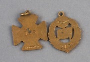 MELBOURNE CRICKET CLUB, membership fobs for 1919-20 (#2102) and 1924-25 (#159), both by Bentley, (2 items). - 2