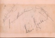 1956 MELBOURNE OLYMPICS: autograph book containing signatures of participants at&nbsp;the 1956 Olympic Games incl. Australia Ian Bruce (long jump), Great Britain Chris Brasher (Gold, 3000m steeplechase), Derek Ibbotson&nbsp;(Bronze) & Chris Chataway&nbsp;(both 5000m); a - 2