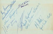 1956 MELBOURNE OLYMPICS: autograph book containing signatures of participants at&nbsp;the 1956 Olympic Games incl. Australia Ian Bruce (long jump), Great Britain Chris Brasher (Gold, 3000m steeplechase), Derek Ibbotson&nbsp;(Bronze) & Chris Chataway&nbsp;(both 5000m); a - 3