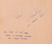 1956 MELBOURNE OLYMPICS: autograph book containing numerous signatures of competitors at 1956 Melbourne Olympics including Australians: BETTY CUTHBERT (bold autograph, Golds 100m, 200m & 400m Relay), KEVIN GOSPER (Silver 400m Relay),&nbsp;Dick Garrard&nbsp;(Silver, - 3