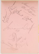 1956 MELBOURNE OLYMPICS: well-filled autograph book with lots of signatures of Melbourne Olympics competitors&nbsp;including Australians: JOHN LANDY (Bronze 1500m, awarded 'Finest Sporting Moment of the Century' in 1999 for assisting a fallen Ron Clarke in a 1 - 2
