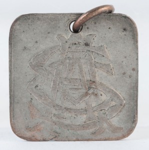 SOUTH AUSTRALIAN CRICKET ASSOCIATION (SACA): 1892-93 Membership fob for "Full Member 130".