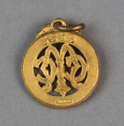 MELBOURNE CRICKET CLUB: 1908-9 membership fob (#3359) made by Stokes. - 2