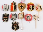 ST. KILDA FOOTBALL CLUB: 1960s - 2000s range of fobs, pins and badges, (11 different items).