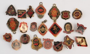 WEST ADELAIDE FOOTBALL CLUB, 1951 - 1997 range of badges, fobs and pins, (22 different).