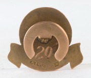 VICTORIA AMATEUR TURF CLUB, circa 1960s enamel and 9ct gold "COMMITTEE" member badge, numbered "20" verso; made by K.G. Luke. - 2