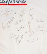 LEGENDS OF LEAGUE: signed football guernsey&nbsp;with 26 player signatures including Australians&nbsp;Mal Meninga, Steve Walters, Paul Sironen, Steve Ella, Brett Kenny & Stuart Raper; some soiling, c. mid 1990s. - 3