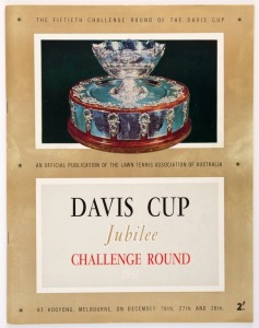 1961 Davis Cup Jubilee Challenge Round souvenir programme; 72pp. Superb condition.