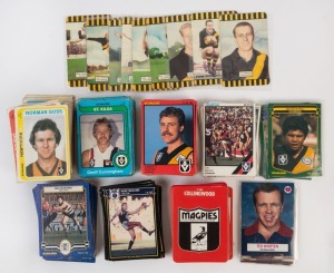 1979-2007 SCANLENS "Footballers" selection comprising 1979 (96), 1980 (50), 1982 (49), 1984 (18), 1985 (7), 1986 (43), 1987 (50), 1989 Scanlens/Stimorol (73), plus 2007 Scanlens Archives Portraits (7); figures in brackets include duplicates; very mixed condition (1987 onwards are better), inspection advised. (393)