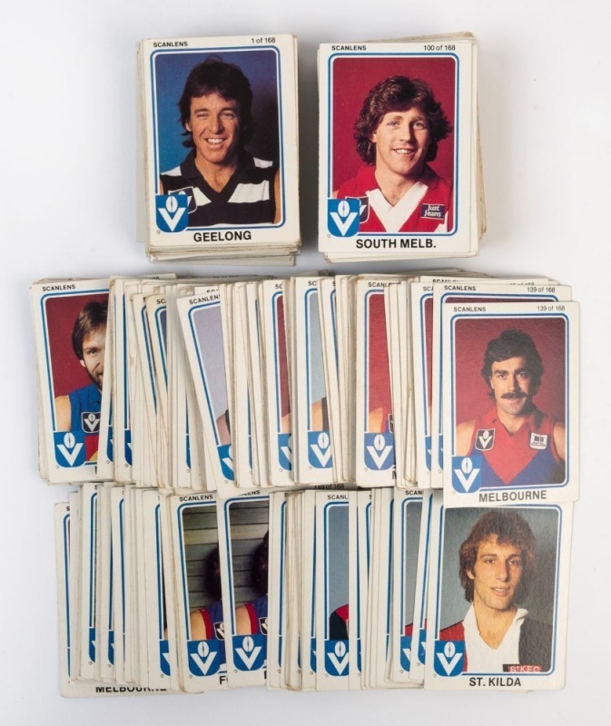 1981 SCANLENS "Footballers", part set [124/168], plus duplicates (205); mixed condition. (329)