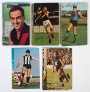 1964-71 MOBIL 'FOOTY PHOTOS - VICTORIAN FOOTBALLERS: selection with 1964 [15/40 plus 5 duplicates) including Ted Whitten;&nbsp;1965 [16/40 plus 2 duplicates] including Ted Whitten&nbsp;& Polly Farmer; 1966 [6/40] including Ron Barassi; 1971 [2/40]; also SOUTH AUSTR