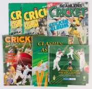 STICKER ALBUMS: selection with&nbsp;Scanlens 1982-83 complete (2, both complete), 1983-84 (approx.40% complete), Select 1996 Official ACB album (complete); also 1990-91 'Clashes for the Ashes' medal collection, and Herald Sun 'Ashes Action' pin collection both