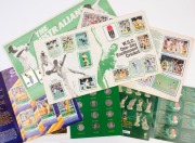 STICKER ALBUMS: selection with&nbsp;Scanlens 1982-83 complete (2, both complete), 1983-84 (approx.40% complete), Select 1996 Official ACB album (complete); also 1990-91 'Clashes for the Ashes' medal collection, and Herald Sun 'Ashes Action' pin collection both - 2