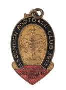 ESSENDON FOOTBALL CLUB (Association): 1913 membership fob, 'Essendon Football Club 1913 / Premiers 1911-12 / Winners Association Cup', made by C.Bentley. Only the second example we have offered.