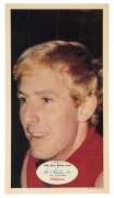 1971 SCANLENS 'FOOTBALLERS' POSTER - MELBOURNE: Paul Rowlands, poster #2 [1/24]. Rare.