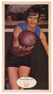 1971 SCANLENS 'FOOTBALLERS' POSTER - FITZROY: Norm Dare, poster #15 [1/24]. Rare.