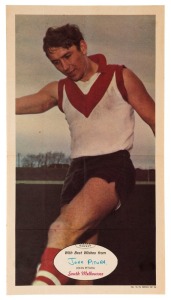 1971 SCANLENS 'FOOTBALLERS' POSTER - SOUTH MELBOURNE: John Pitura, poster #16 [1/24]. Rare.