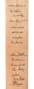 1960 AUSTRALIA v WEST INDIES "TIED TEST": Full size cricket bat, created to commemorate the December 1960&nbsp;tied test between Australia and West Indies in Brisbane, signed by eight members of the Australian Team including Richie Benaud, Neil Harvey, Bobby S - 2