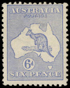 6d Blue, the "substituted cliche" (Die 2A) variety, fresh MLH. SG.9b - £4500; BW:17(1)ha - $8500. [NB: The similarly centred and perforated example in the Fordwater collection sold for £2760, Nov.2011].