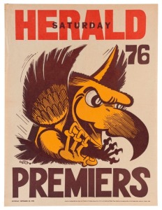 HAWTHORN: 1976 original WEG Premiership poster. Very good condition. 66.5 x 50cm.