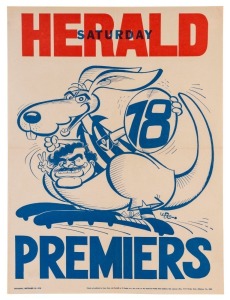 NORTH MELBOURNE: 1978 original WEG poster for the team that lost the Grand Final, in very good condition. 66 x 49.5cm. Hawthorn defeated North Melbourne in the Grand Final.