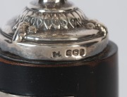 "AMERICA'S CUP 1983" sterling silver replica miniature trophy, limited edition of 3000, made in Birmingham England, circa 1985, mounted on ebonised wooden plinth, 18.5cm high overall - 3