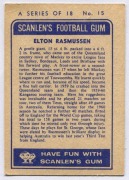 SCANLENS 1963 (FIRST SERIES): Card #15 Elton Rasmussen, St. George Dragons [1/18]; G/VG condition. - 2