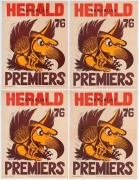 HAWTHORN: 1976 original WEG Premiership posters, (4). Very good appearance but all with minor faults. Each 66.5 x 50cm.