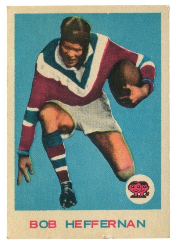 SCANLENS 1964 (SECOND SERIES): Card #14 Bob Heffernan, Eastern Suburbs Roosters [1/33]; G/VG