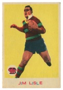 SCANLENS 1964 (SECOND SERIES): Card #25 Jim Lisle, South Sydney Rabbitohs [1/33]; G/VG.