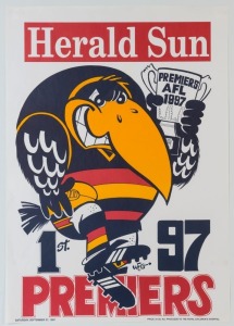 WEG POSTERS: laminated WEG posters for West Coast Eagles 1992 & 1994, Essendon 1993 & Carlton 1995;