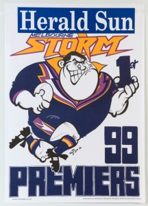 MELBOURNE STORM: 1999 Premiers original WEG posters (11). As new.