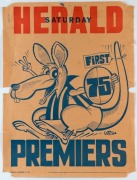 POSTERS: with 1975 North Melbourne original Weg&nbsp;(faults), Weg&nbsp;limited edition&nbsp;"Player Series" posters (5) for Carlton, Essendon, Geelong, Melbourne &&nbsp; Richmond, 1986 Melbourne & 1987 Brisbane Bears team photo posters; also COLLINGWOOD; 1979 Team Photo pos