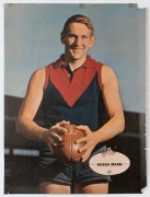 'HEINZ 57' VFL PLAYER POSTERS: comprising Ian Bryant (Footscray), plus Hassa Mann & Brian Dixon (Melbourne); c.1966, some edge faults, each 55x41cm. (3). - 3