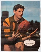 'HEINZ 57' VFL PLAYER POSTERS - HAWTHORN PLAYERS: comprising Peter Hudson, Graham Arthur & John Peck, circa 1966; some faults, folds and spotting, fair condition overall, each 55x41cm. (3) . - 2
