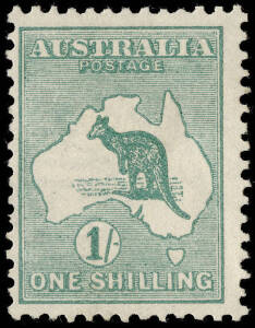 1/- Emerald, Watermark Inverted, fine and fresh Mint. BW:30a - $4000.